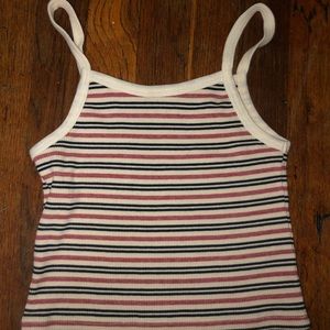 brandy melville striped crop tank